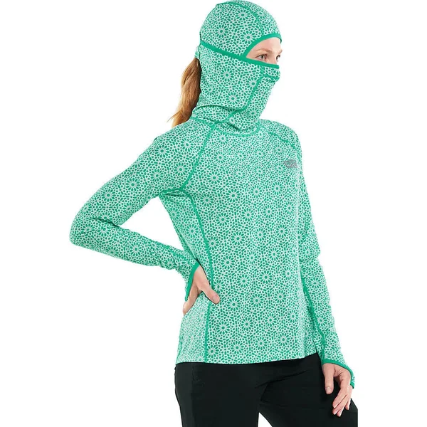 Coolibar Women's Paros Sailing Hoodie - Shirts for Women, Green, XX-Large