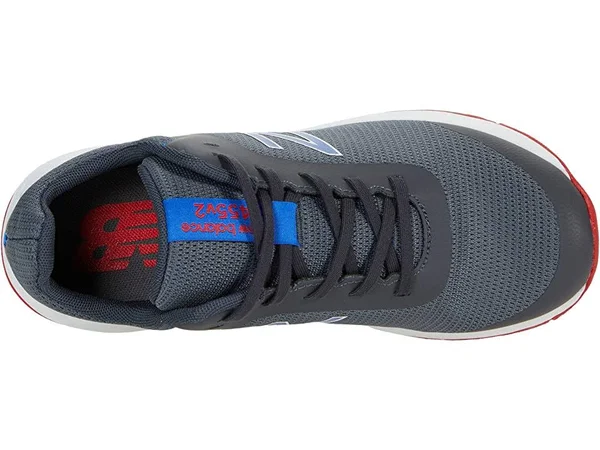 New Balance Kids 455v2 (Little Kid/Big Kid) Boys School Shoes Lead/Cobalt : 3 Little Kid M