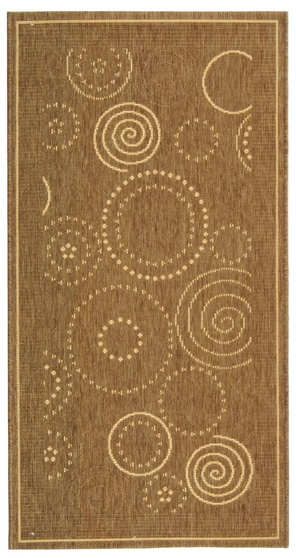 Safavieh Courtyard CY1906-3009 5&3x22 x 7&7x22 Brown, Natural Area Rug