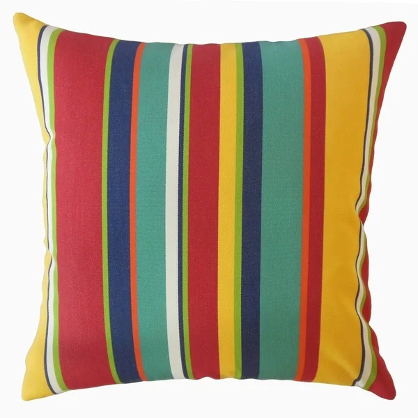 The Pillow Collection Xanto Striped Decorative Throw Pillow Yellow 22 x 22
