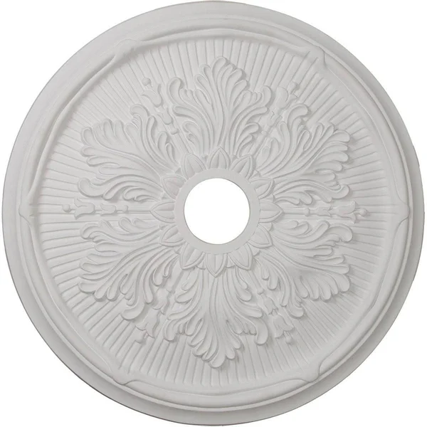 23 3/4x22OD x 3 5/8x22ID x 1 7/8x22P Luton Leaf Ceiling Medallion (Fits Canopies Up to 3 5/8x22), Hand-Painted Witch Hazel Crack
