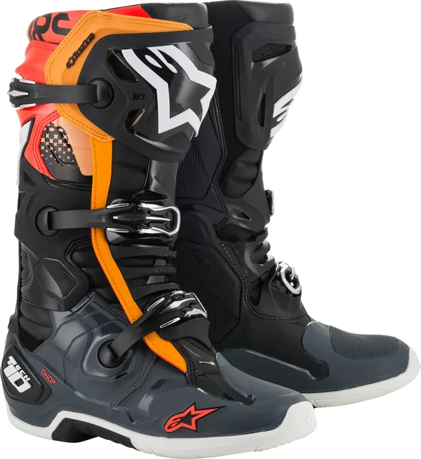 Alpinestars Tech 10 Boots - Black/Gray/Orange - 7