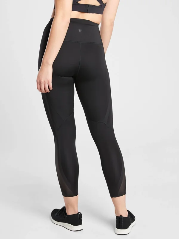 Athleta Women's High Gear 7/8 Tight Black Tall Size M