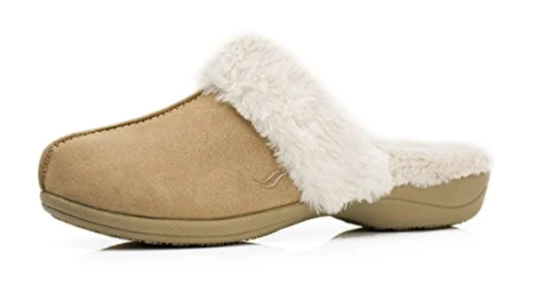 PowerStep Luxe Orthotic Slippers (Taupe) Women's Shoes