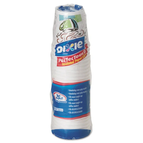 Dixie Hot Cups, Paper, 10oz, Coffee Dreams Design, 500/Carton