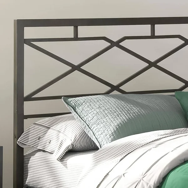 eLuxury Metal Bed Frame - Geometric Style Platform Metal Bed Frame Foundation - California King