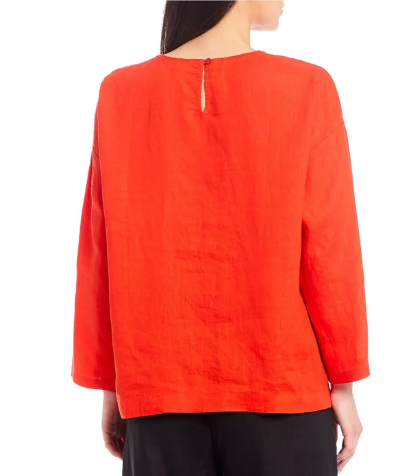Eileen Fisher Handkerchief Linen Box Top - Xs