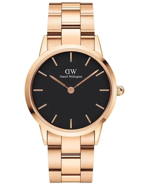 Daniel Wellington Rose Gold Black Iconic Link 36mm