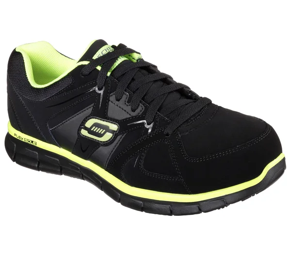 Skechers Work Synergy - Ekron Alloy Toe - Men's Black/Lime