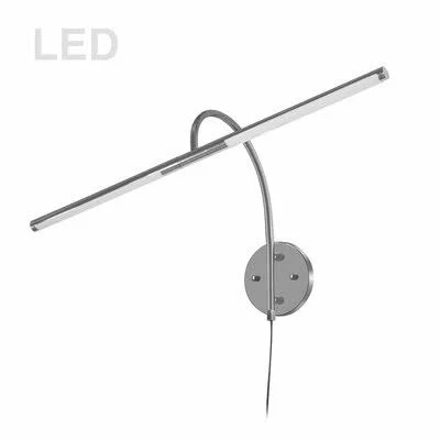 Plug-In Wall Mounted Picture Light Orren Ellis Finish: Satin Chrome