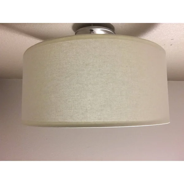 Rockies Containers 16 in. 2-Light Brushed Nickel Semi-Flush Mount