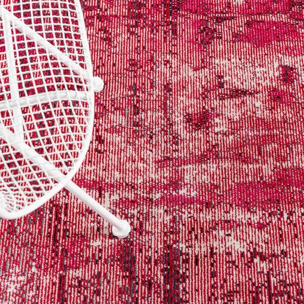 Starlight 6 ft Runner Red Abstract Area Rug