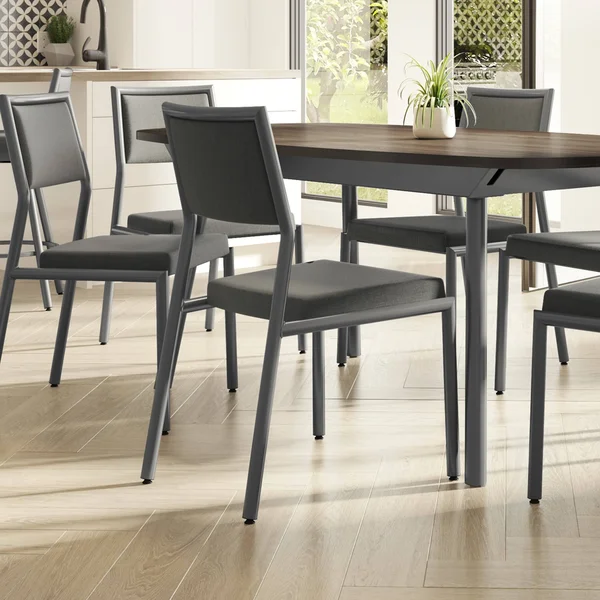 Jacob Dining Chair Charcoal Gray/Matt Dark Gray - Amisco