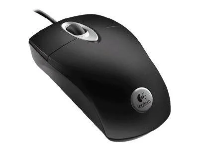 Logitech RX300 - Mouse - optical - 3 buttons - wired - PS/2, USB - midnight black - OEM