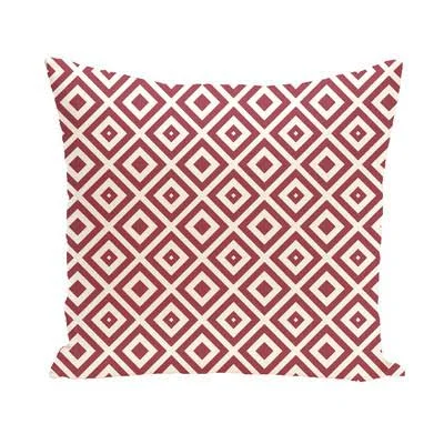 Shadowbrook Geometric Throw Pillow Ebern Designs Color: Navy Blue - Off White, Size: 18x22 H x 18x22 W