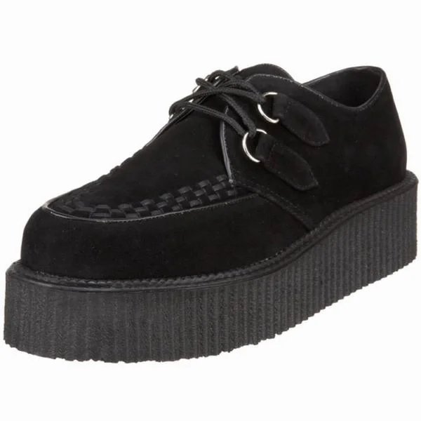 Demonia - V-CREEPER-502S 11, Black Vegan Suede