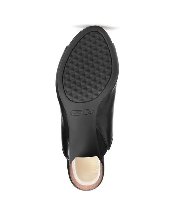 Aerosoles Women's Birdwatcher Sandal - Size: 6.5, Black Leather
