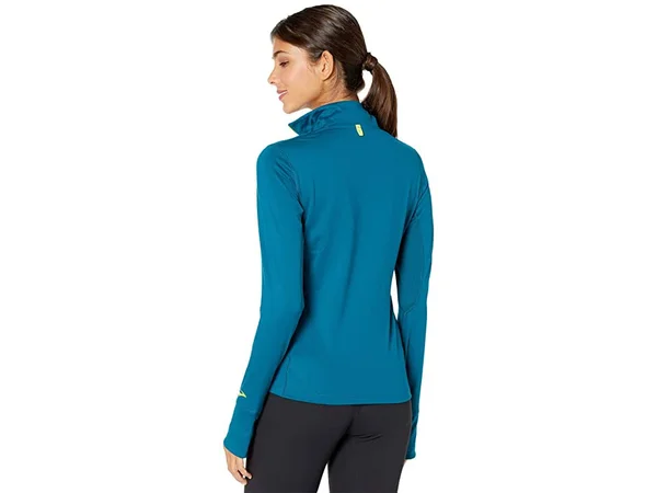Brooks Dash 1/2 Zip Xs - Deep Sea/Lime (Women's)
