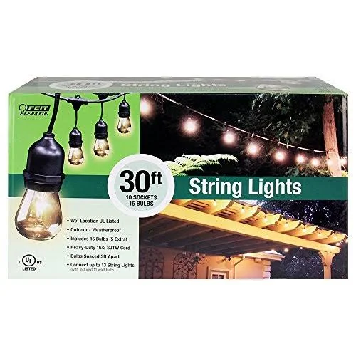 Feit Electric 30ft Outdoor String Lights (30 Feet) 30 ft