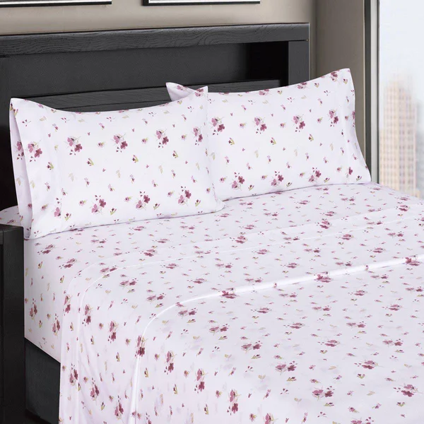 Royal Tradition Top Split King Printed Sheets 300 Thread Count Cotton