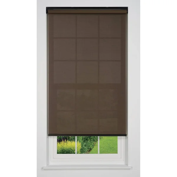 Linen Avenue Cordless 5% Solar Screen Standard Roller Shade, Coffee 44 W x 66 H