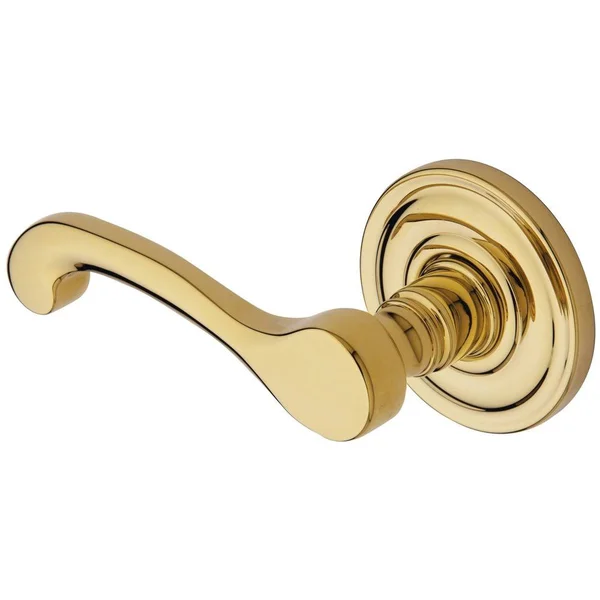 Baldwin 5455v031priv Wave Door Lever Privacy Set, Non-Lacquered Brass
