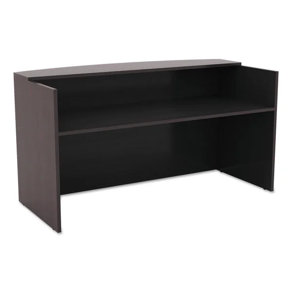 Alera Valencia Series Reception Desk with Counter, Espresso
