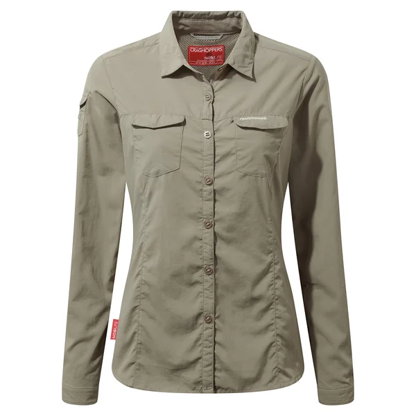 Craghoppers Women's Nosilife Adventure II LS Shirt - 8 - Mushroom