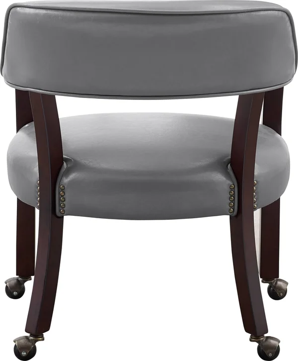 Steve Silver Tournament Gray Arm Chair with Casters