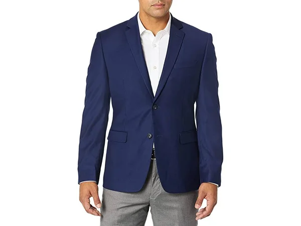 Perry Ellis Men's Portfolio Slim-Fit Stretch Suit Pants - Navy Solid