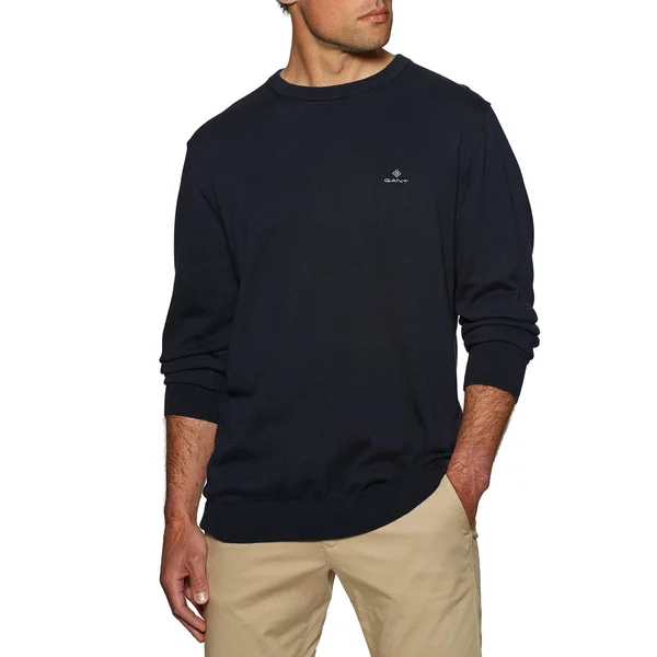 Gant Classic Cotton Crew Colour: Evening Blue, Size: XL