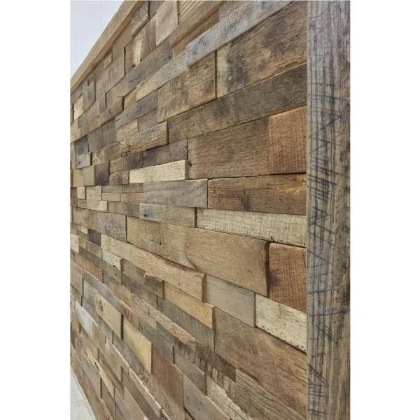 The Vintage Wood Floor Company 1 in. x 39.5 in. x 11.5 in. Reclaimed Natural American Barn Wood Wall PANEL, Brown
