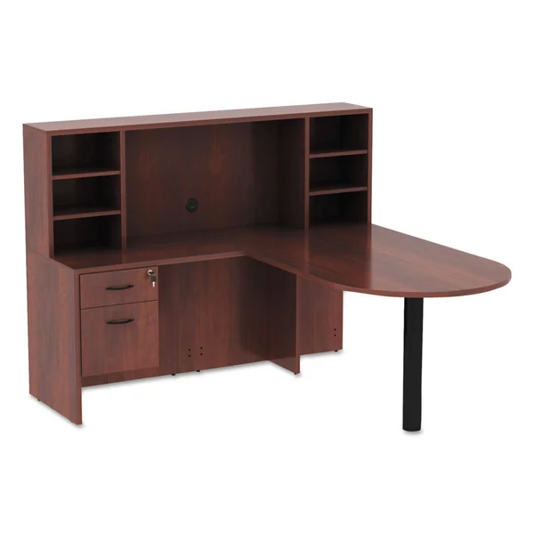 Alera Valencia Series D Top Desk, 71W x 35 1/2d x 29 5/8h, Medium Cherry