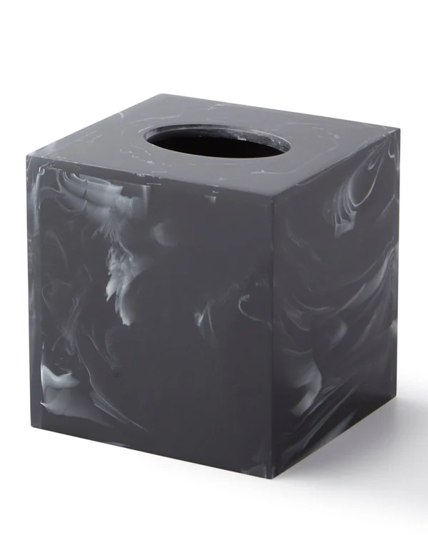 Kassatex Ducale Tissue Box Holder - Black