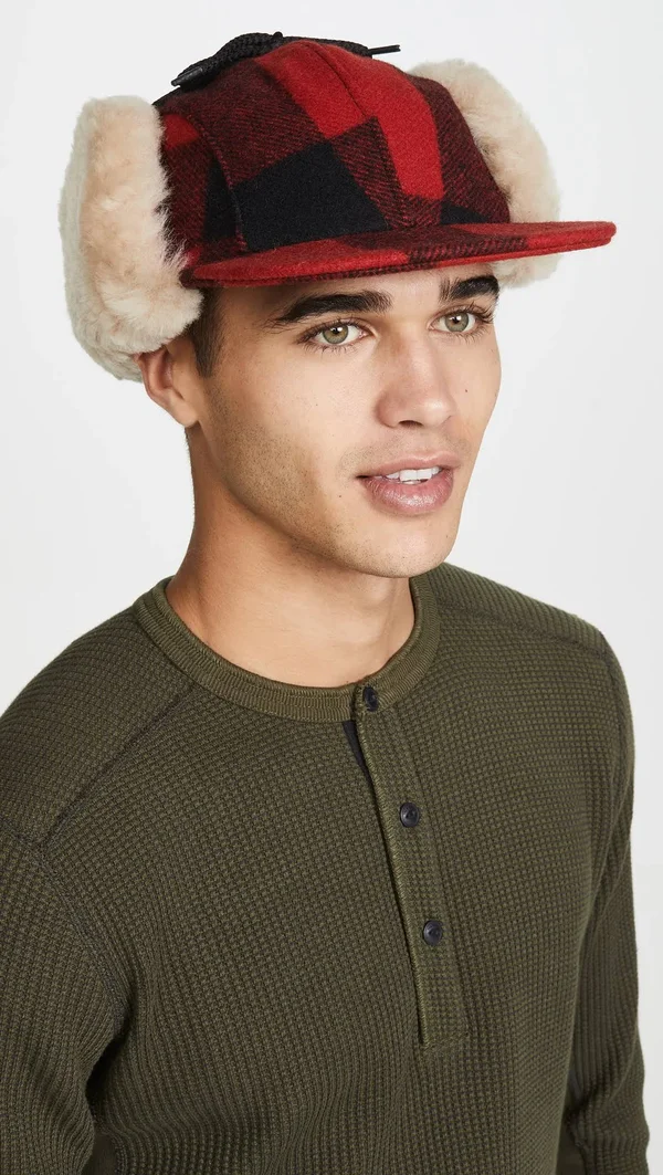 Filson Double Mackinaw Cap Red Black L