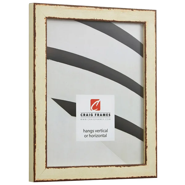 Craig Frames Ferro, Rusted Ivory Picture Frame, 24 x 32 inch, White