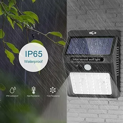 Solar Lights Outdoor [42 LED/3 Working Mode] - SEZAC Solar Security Lights Solar