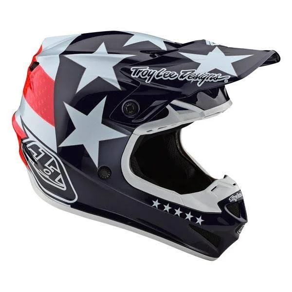 Troy Lee Designs SE4 Polyacrylite Helmet MIPS - Freedom Medium, Black/Gray