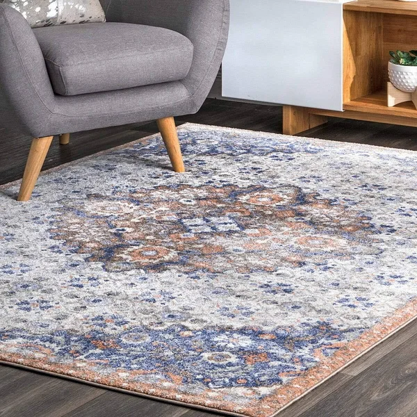 nuLOOM Artie Bohemian Navy 3 ft. x 5 ft. Area Rug, Blue