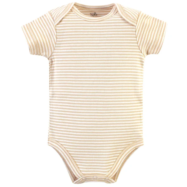Touched by Nature Organic Cotton Bodysuits Moose 5-Pack, 9-12 Months