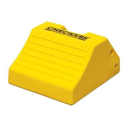 Checkers MC3010 Wheel Chock - 10 in H, urethane, yellow