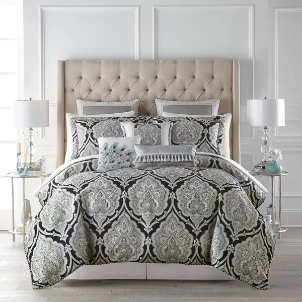 Croscill Dianella California King Comforter Set - Cal, Black