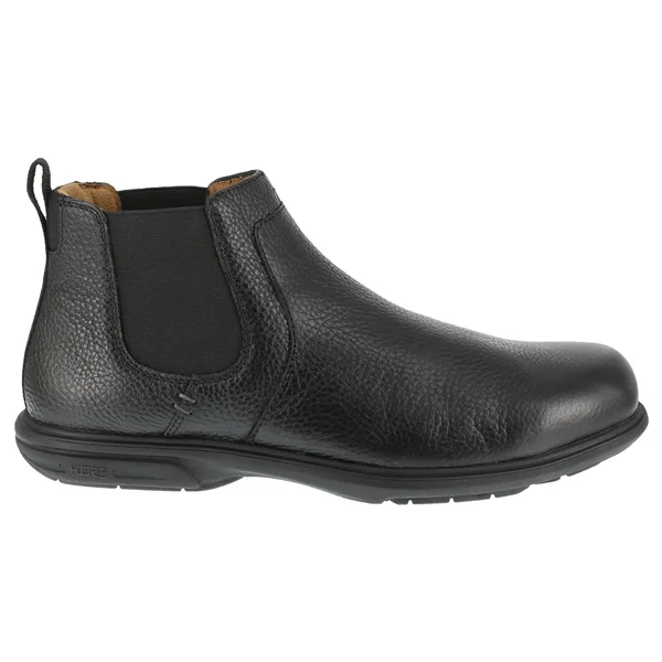 Men's Florsheim Work FS2030 Loedin Steel Toe Chelsea Boot, Size: 8.5, Black