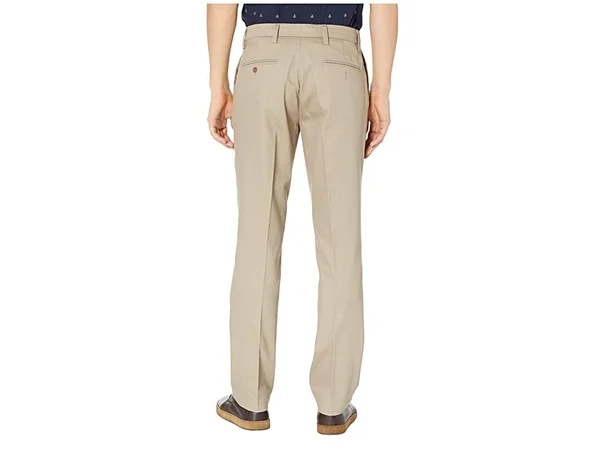 Dockers Men's Signature Lux Cotton Straight Fit Creased Stretch Khaki Pants - Timber Wolf