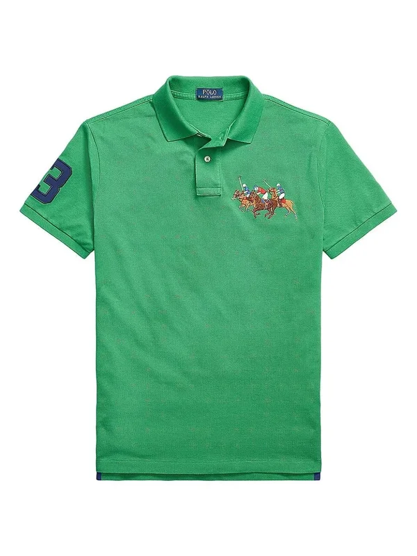 Polo Ralph Lauren Men's Custom Slim Fit Mesh Polo Shirt - Green - Size Small