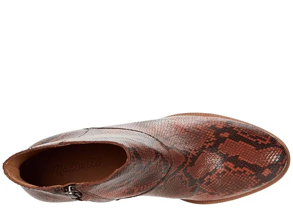 Madewell Becca Bootie Women's Shoes Dark Cinnabar Multi Snake : 7.5 M