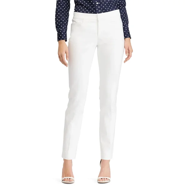 Chaps Double Cloth Skinny Pants White