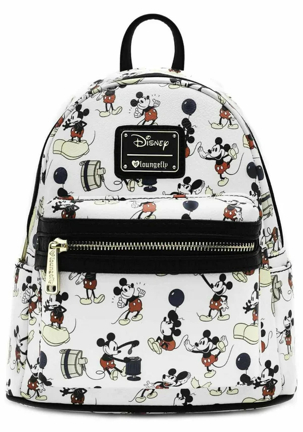 Loungefly Mickey Mouse Poses All Over Print Mini Backpack - 9" x 10" x 4.5"