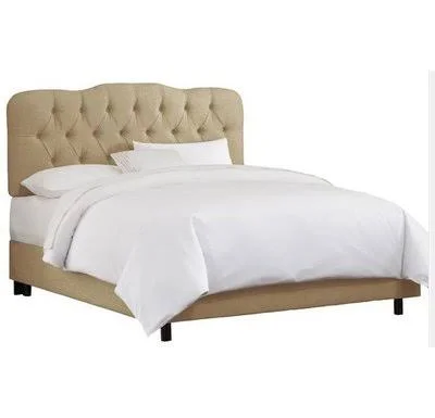 Stella Upholstered Bed Color: Velvet Buckwheat - Size: Queen
