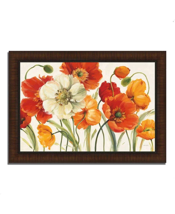 44x22 x 63x22 Poppies Melody I by Lisa Audit Framed Painting Print